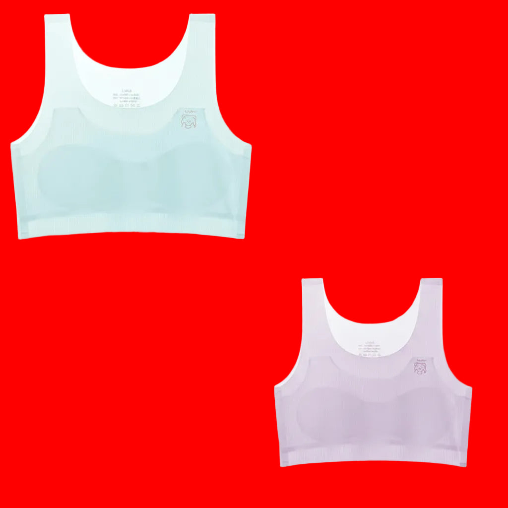 Girls' Training Bra Multi-Pack Set - Seamless Vest Style for School
