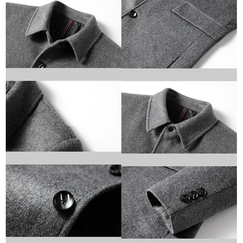 Men's Wool Coat - Business Casual Winter Jacket