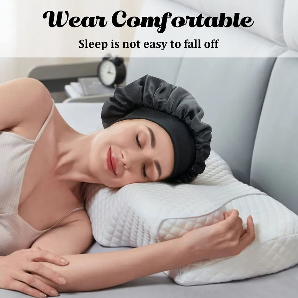 Satin Night Hair Cap - Sleep Care Bonnet