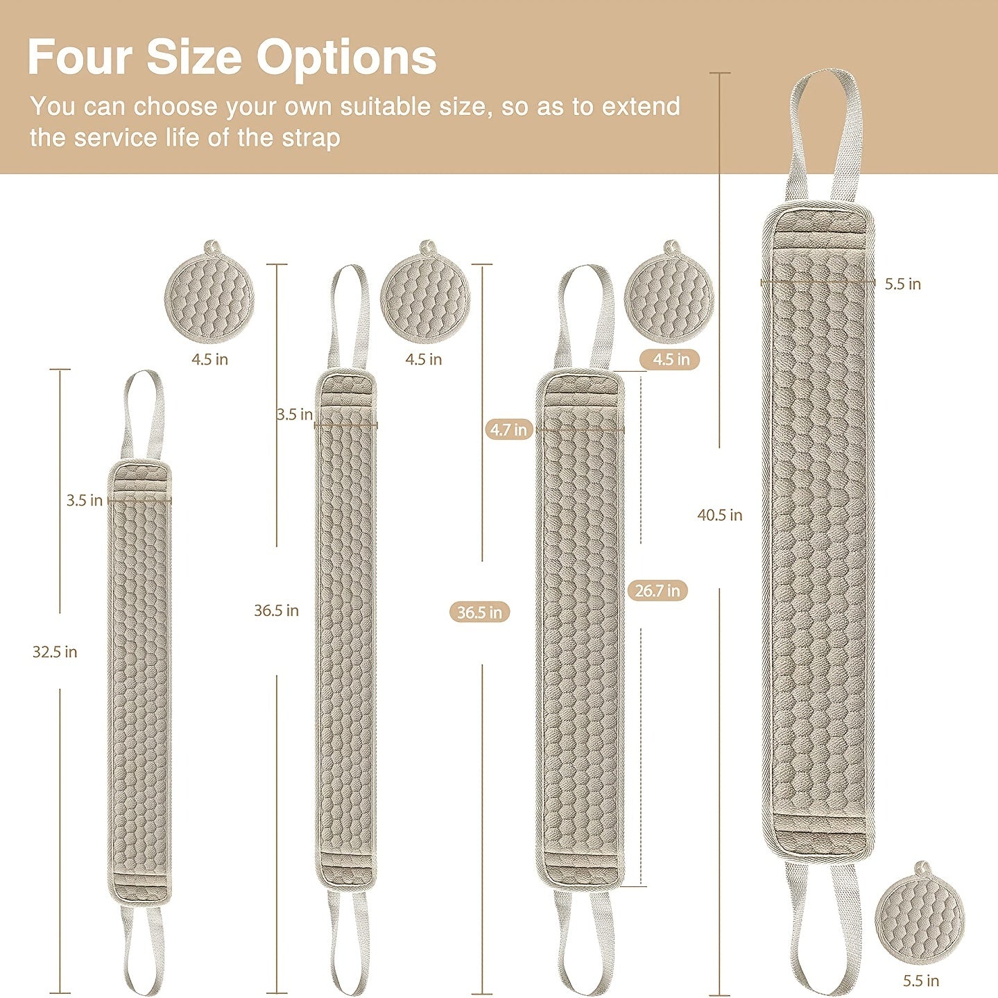 Deep Cleansing Back Scrubber - Exfoliating Body Tool