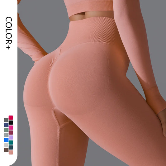 Women's Seamless Scrunch Leggings | High-Waist 4-Way Stretch Yoga Pants