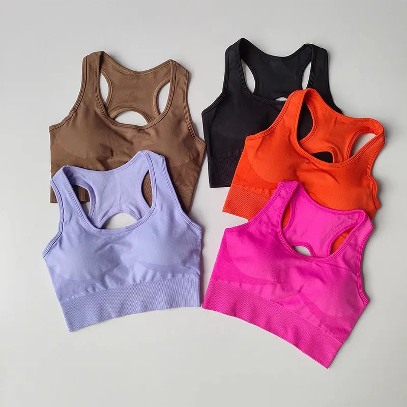 Cross-Back Sports Bra & Leggings Set | Seamless 2-Piece Yoga Fitness Suit for Women