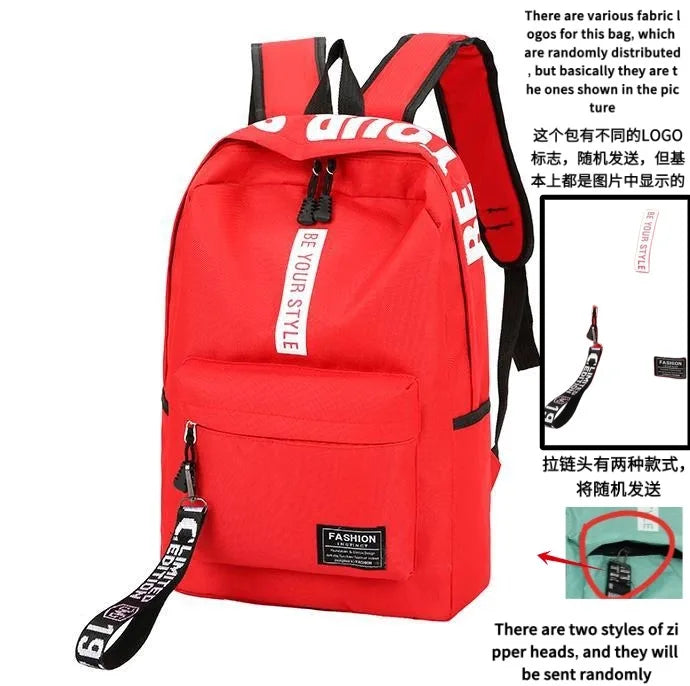 Fashion Trend Backpack – Unisex Large Capacity Student Bag