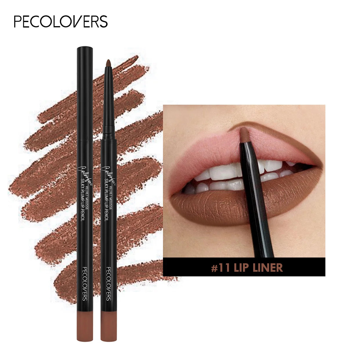 Waterproof Matte Lip Liner Pencil - Long Lasting Non-Transfer