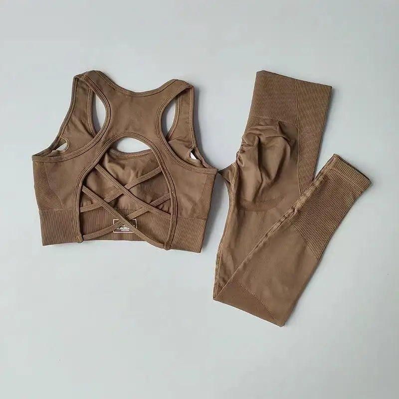 2-Piece Seamless Activewear Set | Sports Bra & Leggings Yoga Suit