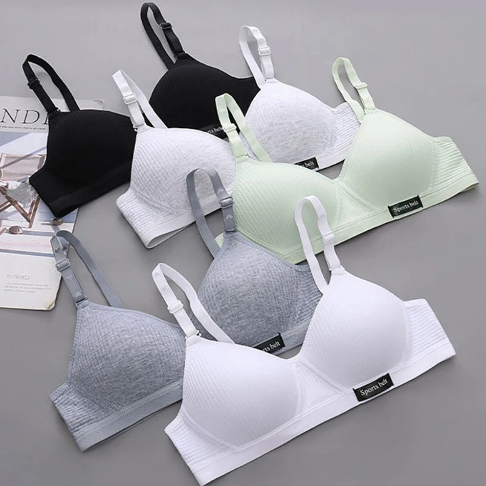 Girls' Seamless Wireless Training Bra - Soft Sports Bra for Teens