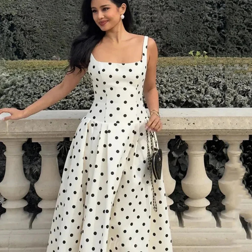 Satin A-Line Prom Dress | Square Neck Sleeveless Evening Gown | Custom Size