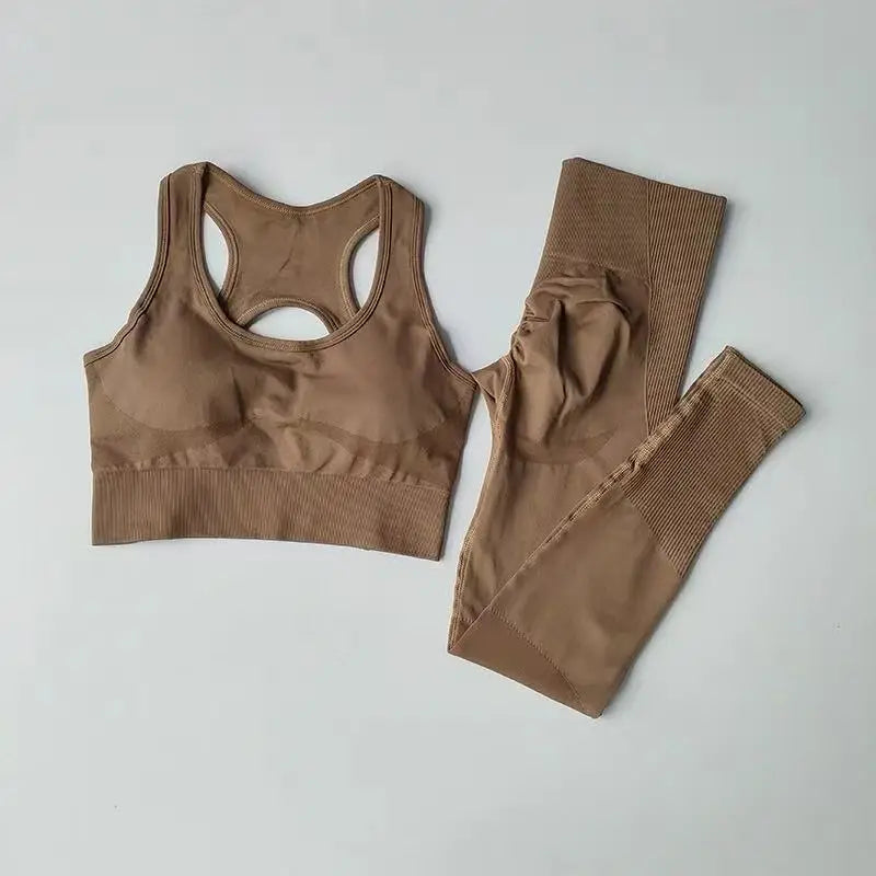 2-Piece Seamless Activewear Set | Sports Bra & Leggings Yoga Suit