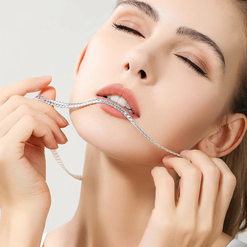 18K Gold/Silver Chain Necklace - Wedding Jewelry