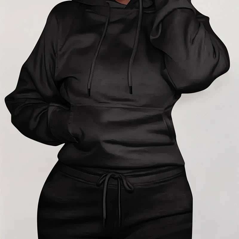 Women's Hooded Sports Suit | Casual Loose Sweatshirt & Pants Set for Spring & Autumn