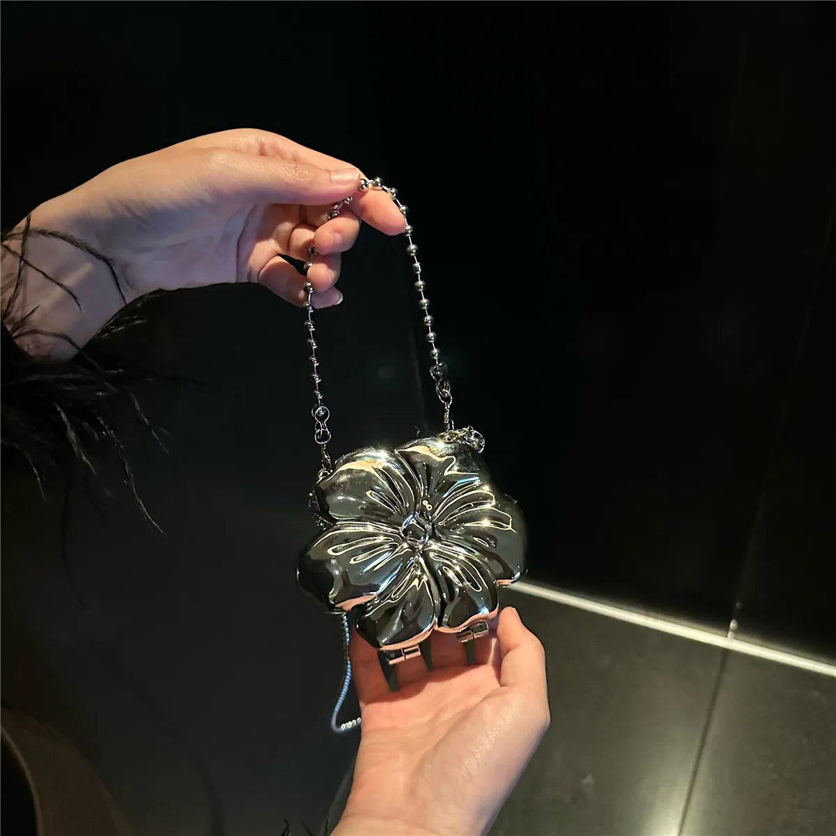 Heart-Shaped Diamond Evening Clutch