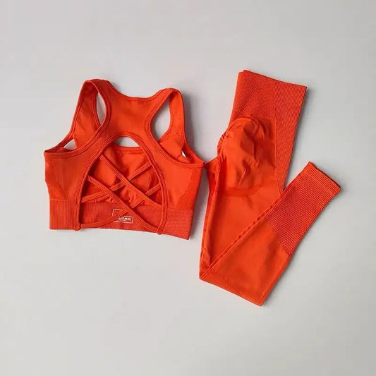 2-Piece Seamless Activewear Set | Sports Bra & Leggings Yoga Suit