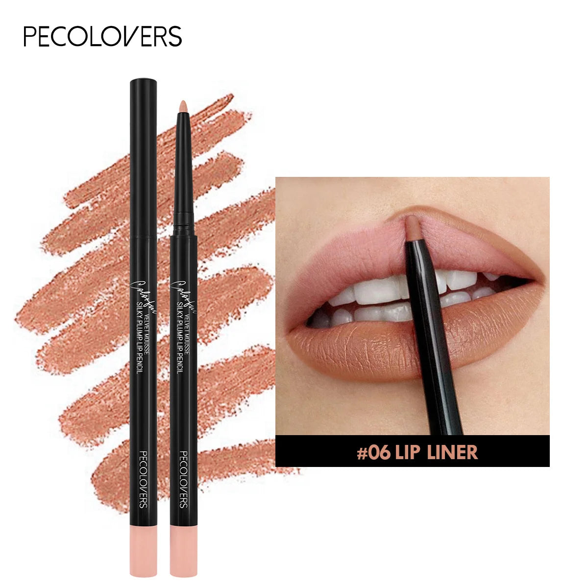 Waterproof Matte Lip Liner Pencil - Long Lasting Non-Transfer