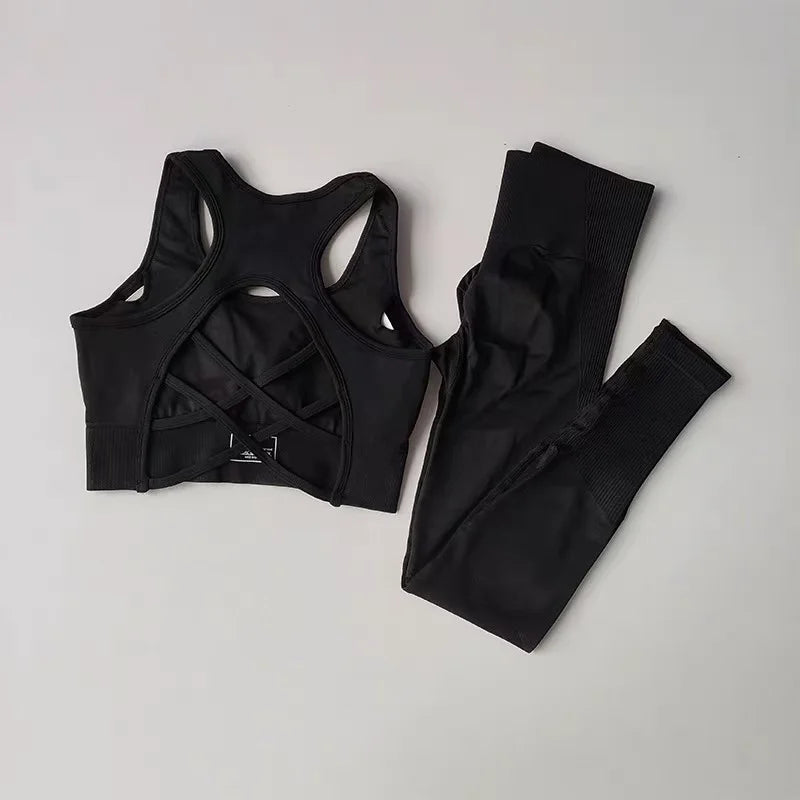 2-Piece Seamless Activewear Set | Sports Bra & Leggings Yoga Suit