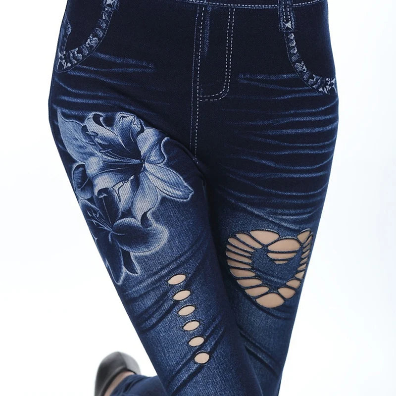 High Waist Skinny Jeggings - Slim Fit Leggings