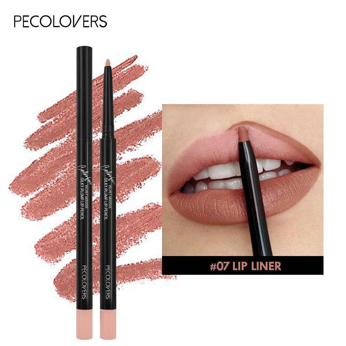 Waterproof Matte Lip Liner Pencil - Long Lasting Non-Transfer
