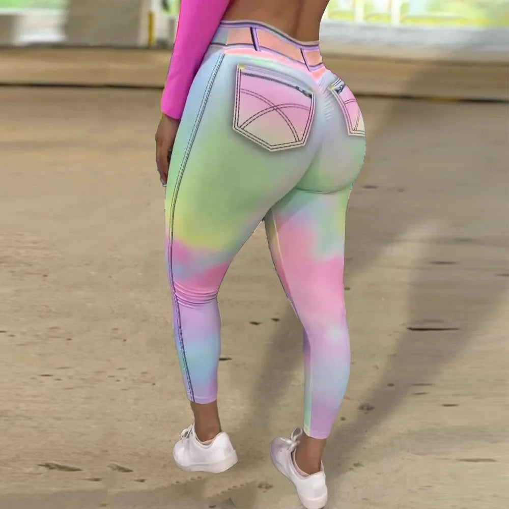 Rhythm Flex Tie-Dye Leggings - High-Waist Performance Yoga Pants