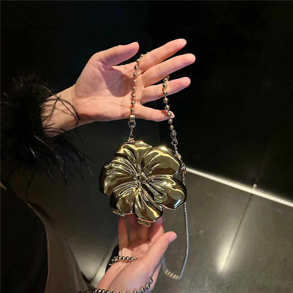 Heart-Shaped Diamond Evening Clutch