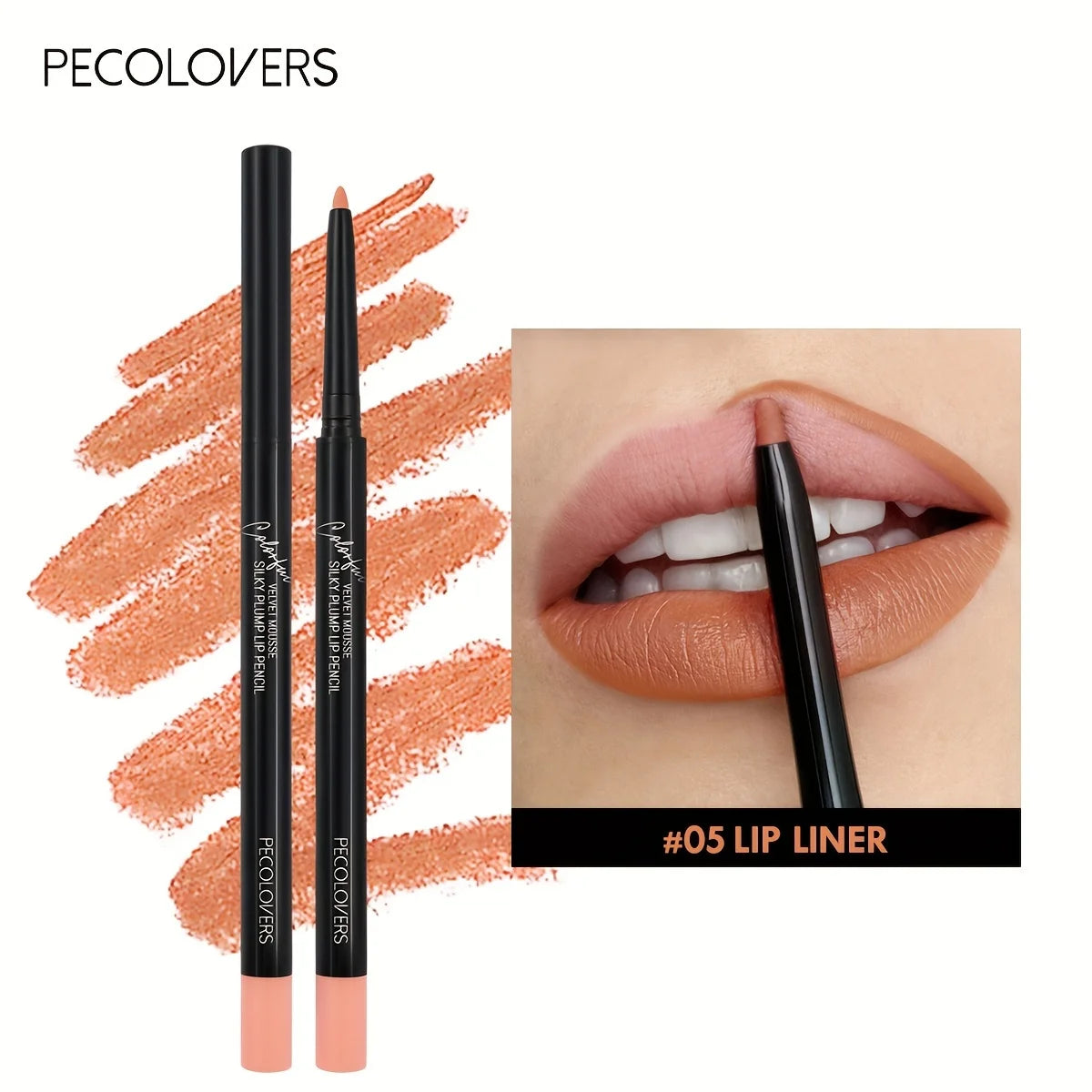Waterproof Matte Lip Liner Pencil - Long Lasting Non-Transfer