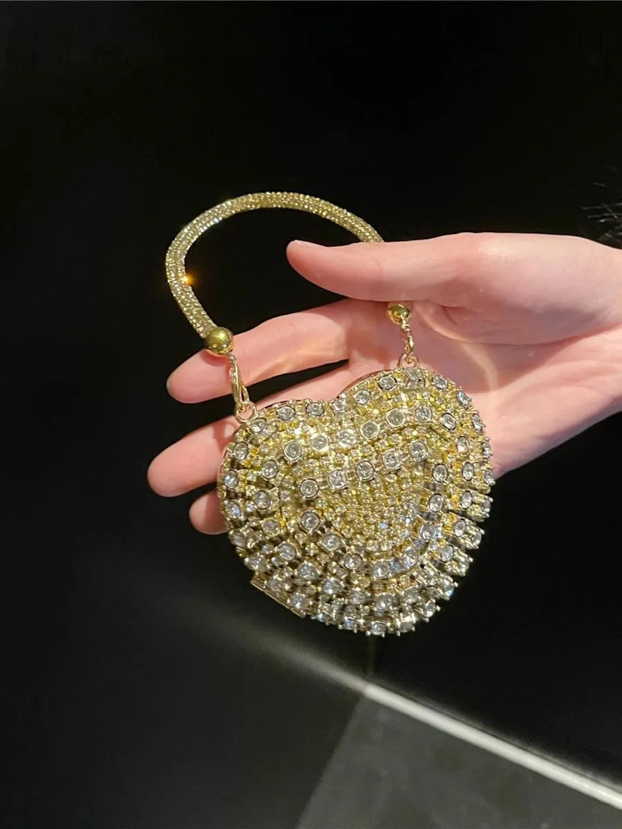 Heart-Shaped Diamond Evening Clutch