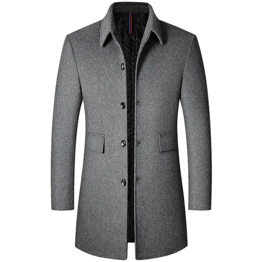 Men's Wool Coat - Business Casual Winter Jacket