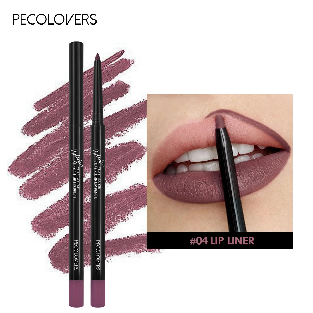 Waterproof Matte Lip Liner Pencil - Long Lasting Non-Transfer