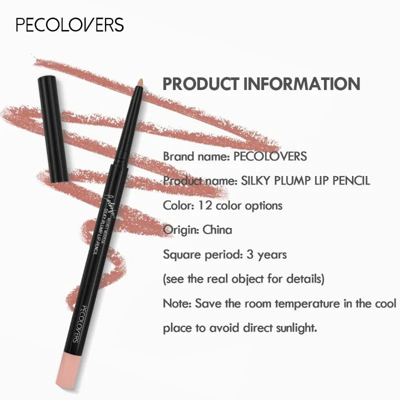 Waterproof Matte Lip Liner Pencil - Long Lasting Non-Transfer