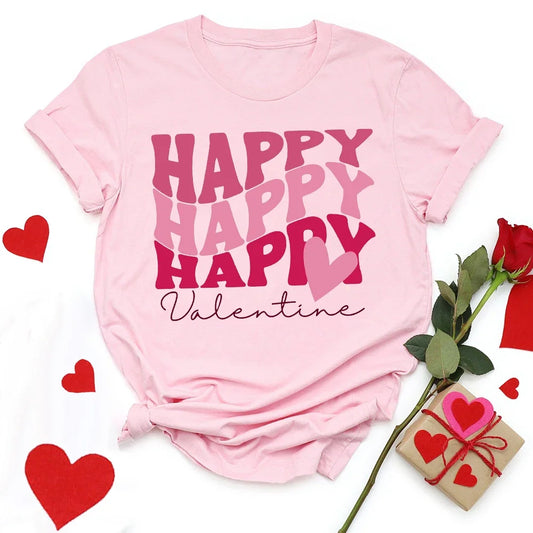 Happy Hearts Graphic Tee - Party Streetwear