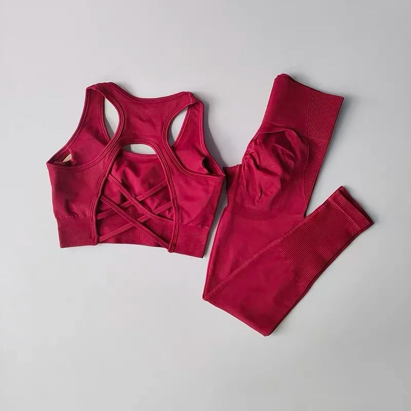 2-Piece Seamless Activewear Set | Sports Bra & Leggings Yoga Suit