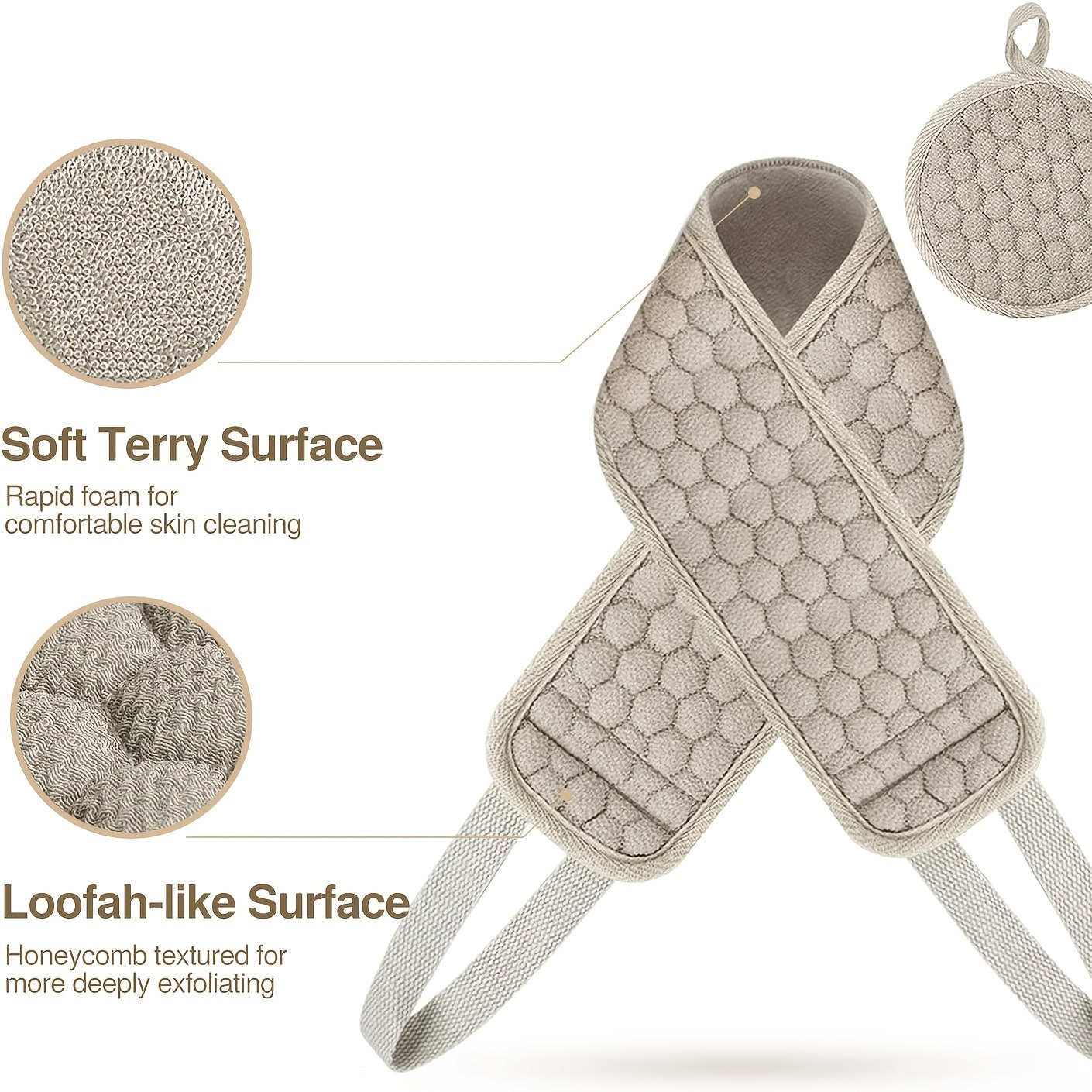 Deep Cleansing Back Scrubber - Exfoliating Body Tool