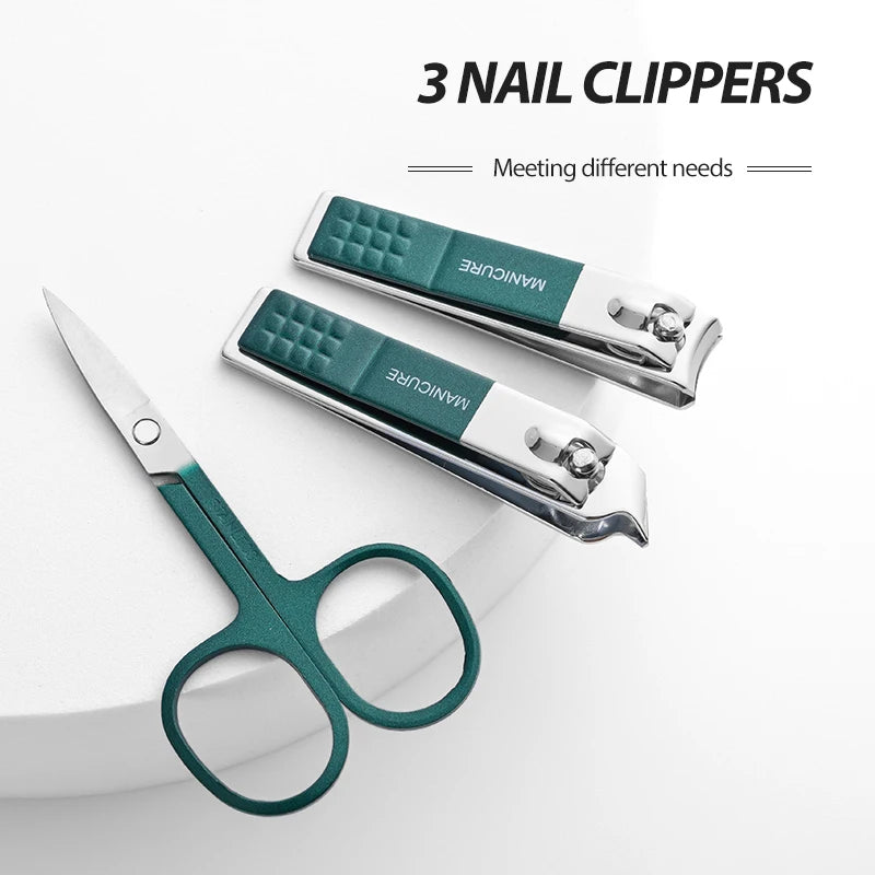 6-Piece Nail Clipper Set - Stainless Steel Manicure Tools