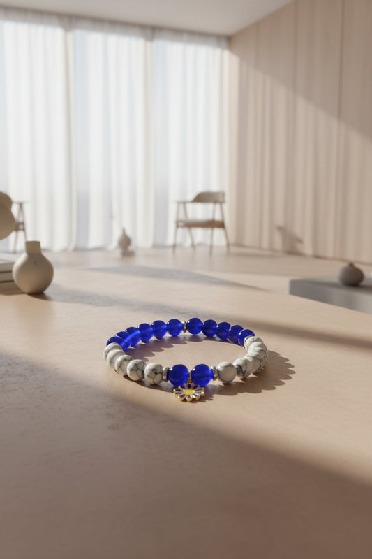 Violet and White Bead