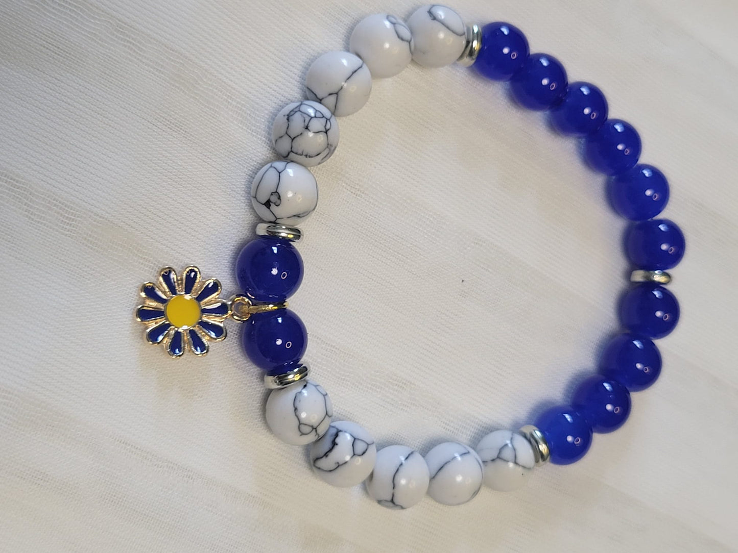 Violet and White Bead