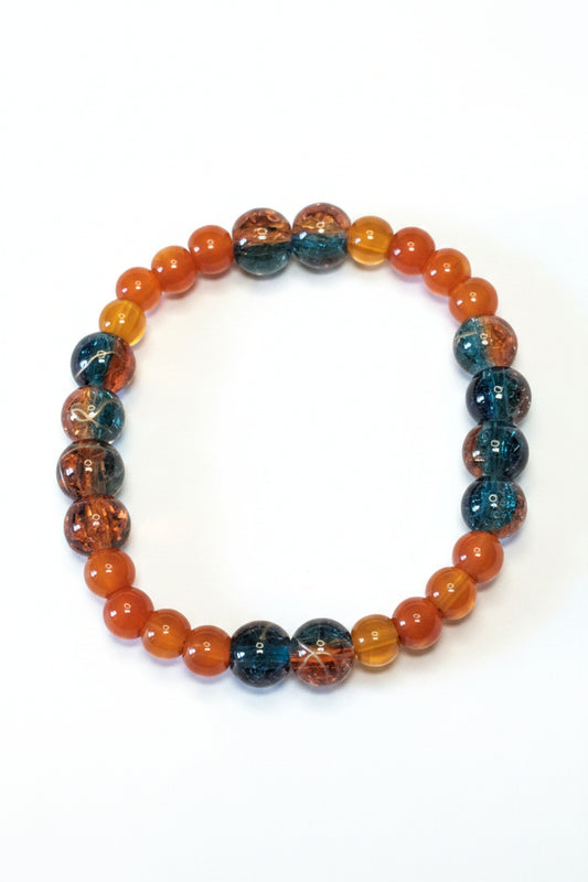 Brown and Dark Green Bead