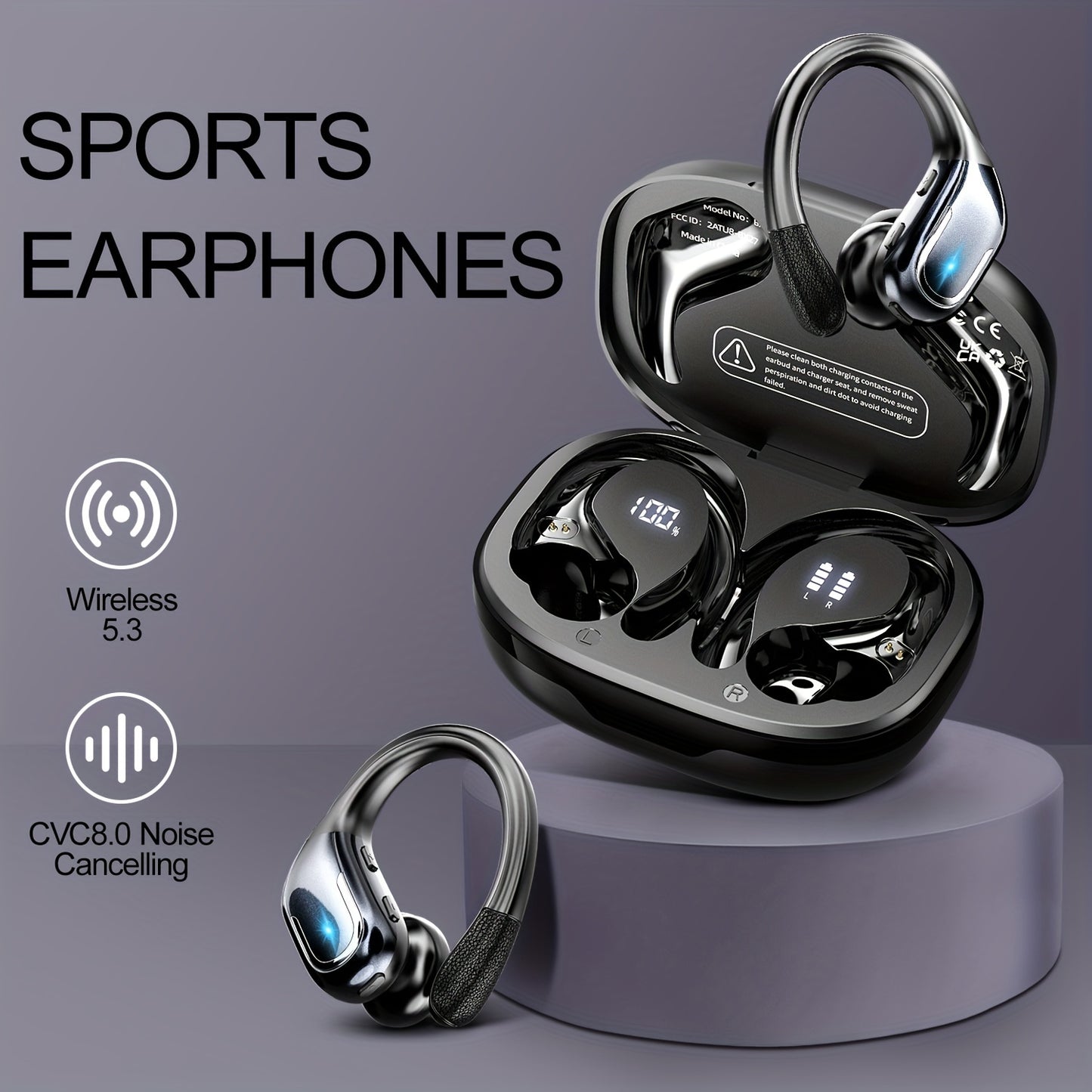 Wireless Sports Earbuds - ENC Noise Cancelling